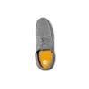 3-gaats oxfordschoenen met smalle pasvorm en sleehak “Medium Grey Suede”