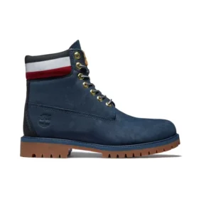 6-Inch Heritage Cupsole Laarzen “Navy Nubuck met rood”