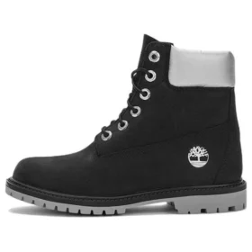 6 Inch Heritage Cupsole waterdichte laarzen “Zwart nubuck met zilveren kraag”
