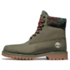 6-Inch Premium laarzen “Donkergroen nubuck met camouflagekraag”
