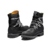 6-Inch Premium laarzen van premium stof en leer “Zwarte logo-riempjes”