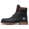 6-Inch Premium Laarzen “Zwart Nubuck met Camouflage Kraag”