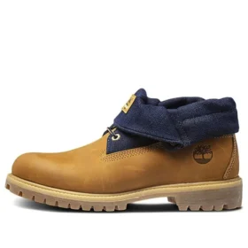 6-Inch Premium roll-top laarzen “Wheat Navy”