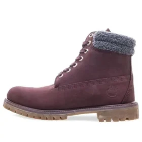 6-Inch Premium waterdichte laars met dubbele kraag “Burgundy Nubuck”