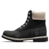 6-Inch Premium Waterproof Boot “Zwart nubuck met beige corduroy kraag”