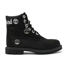 6-Inch Premium Waterproof Boot “Zwart nubuck met zilveren logo”