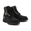 6-Inch Premium Waterproof Boot “Zwart nubuck met zilveren logo”