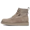 6-Inch Vibram-laarzen van leer en stof “Taupe”