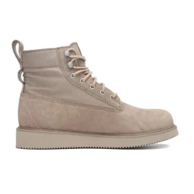 6-Inch Vibram-laarzen van leer en stof “Taupe”