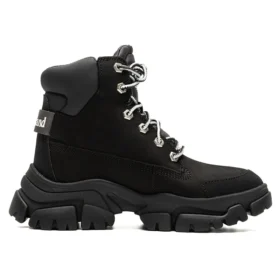 Adley Way Sneakerlaars “Zwart Nubuck”