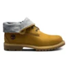 Authentic Waterproof Roll-Top laarzen met bloemenprint “Wheat Grey”