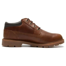 Basic leren waterafstotende Oxford-schoenen “Bruin”