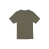 Bedrukt casual T-shirt met ronde hals en korte mouwen, koppelstijl, groen