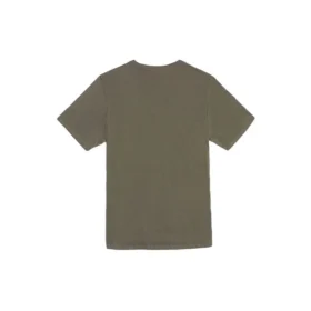 Bedrukt casual T-shirt met ronde hals en korte mouwen, koppelstijl, groen