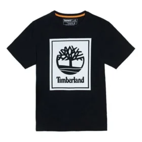 Bedrukt casual T-shirt met ronde hals en korte mouwen, koppelstijl, zwart