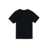Bedrukt casual T-shirt met ronde hals en korte mouwen, koppelstijl, zwart