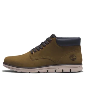 Bradstreet leren chukka-laarzen “Olive Nubuck”