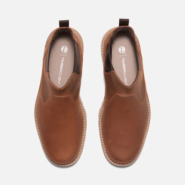 Britton Road Mid Chelsea-laarzen voor heren – Roestkleurig volnerfleer Britton Road Mid Chelsea-laarzen voor heren – Roestkleurig volnerfleer