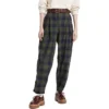 Broek met ruitjesprint “Olijfgroen Blauw”