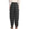 Broek met ruitjesprint “Olijfgroen Blauw”