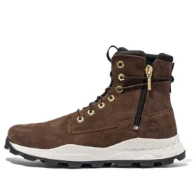 Brooklyn laars met rits aan de zijkant “Bruin nubuck”