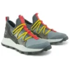 Brooklyn leren en stoffen Oxford-sneakers “Medium Grey Mesh with Red”