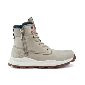 Brooklyn Side Zip Wide Fit Laarzen “Beige Nubuck”