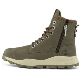 Brooklyn Side Zip Wide Fit-laarzen “Donkerbruin”