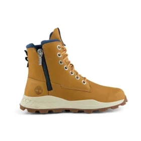 Brooklyn Side Zip Wide-Fit laarzen “Tarwe Nubuck”