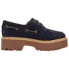 C.F. STEAD Indigo Suede Stone Street Platform Schoenen “Dark Blue Suede”