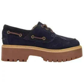C.F. STEAD Indigo Suede Stone Street Platform Schoenen “Dark Blue Suede”