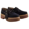 C.F. STEAD Indigo Suede Stone Street Platform Schoenen “Dark Blue Suede”