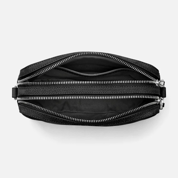 Camera-tas van generfd leer Camera-tas van generfd leer