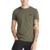 Casual heren shirt met ronde kraag, groen