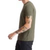 Casual heren shirt met ronde kraag, groen