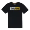 Casual losvallende T-shirt met ronde hals en print, korte mouwen, koppelstijl, zwart