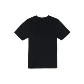 Casual losvallende T-shirt met ronde hals en print, korte mouwen, koppelstijl, zwart