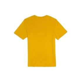 Casual losvallende T-shirt met ronde hals, print en korte mouwen, koppelstijl, geel