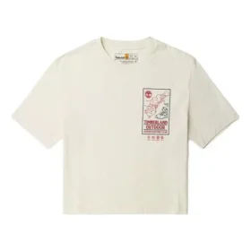 Crop-T-shirt met print “White”