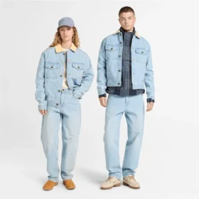 Denimjas met corduroy kraag