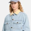 Denimjas met corduroy kraag Denimjas met corduroy kraag