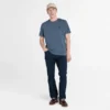 Dunstan River T-shirt met korte mouwen voor heren, in de massa geverfd