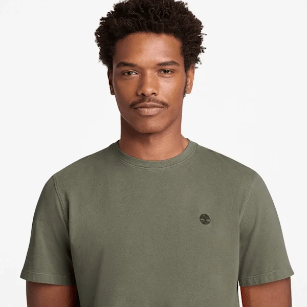 Dunstan River T-shirt met korte mouwen voor heren, in de massa geverfd Dunstan River T-shirt met korte mouwen voor heren, in de massa geverfd