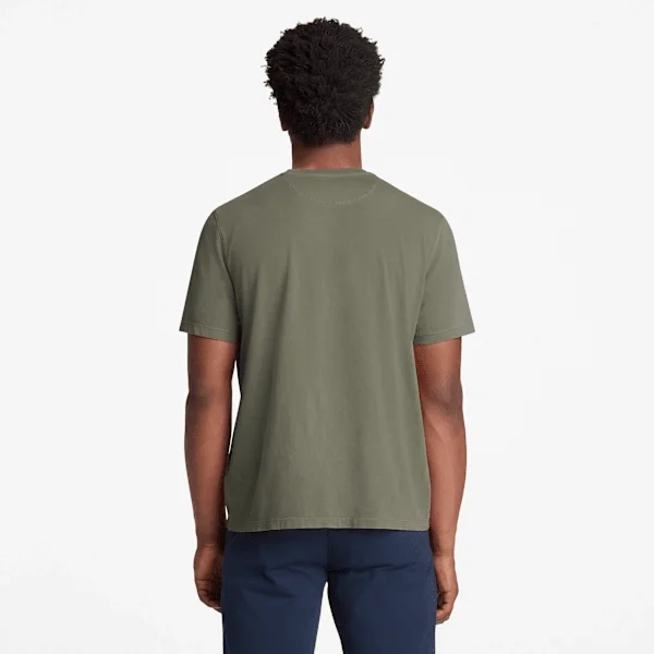 Dunstan River T-shirt met korte mouwen voor heren, in de massa geverfd Dunstan River T-shirt met korte mouwen voor heren, in de massa geverfd