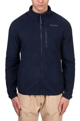 Fleece-Sweatshirt met logo en zakken “Navy”