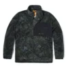 Fleecejas met camouflageprint “Groen Zwart”
