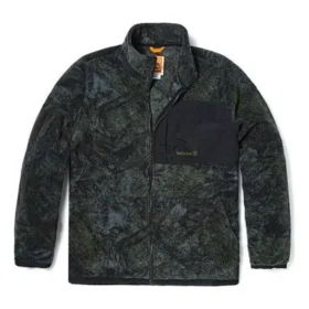 Fleecejas met camouflageprint “Groen Zwart”