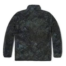 Fleecejas met camouflageprint “Groen Zwart”