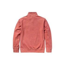 Garment Dye Quarter Zip Sweatshirt “Hot Sauce”