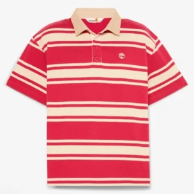 Gestreepte rugbypoloshirt met korte mouwen Gestreepte rugbypoloshirt met korte mouwen